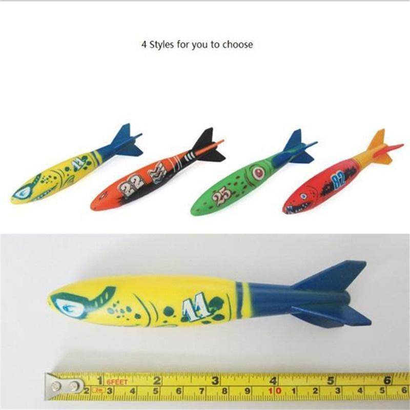 1/3PCS Torpedo Rocket Throwing Toy Swimming Pool Diving Games Children Underwater Stick - AIAZ