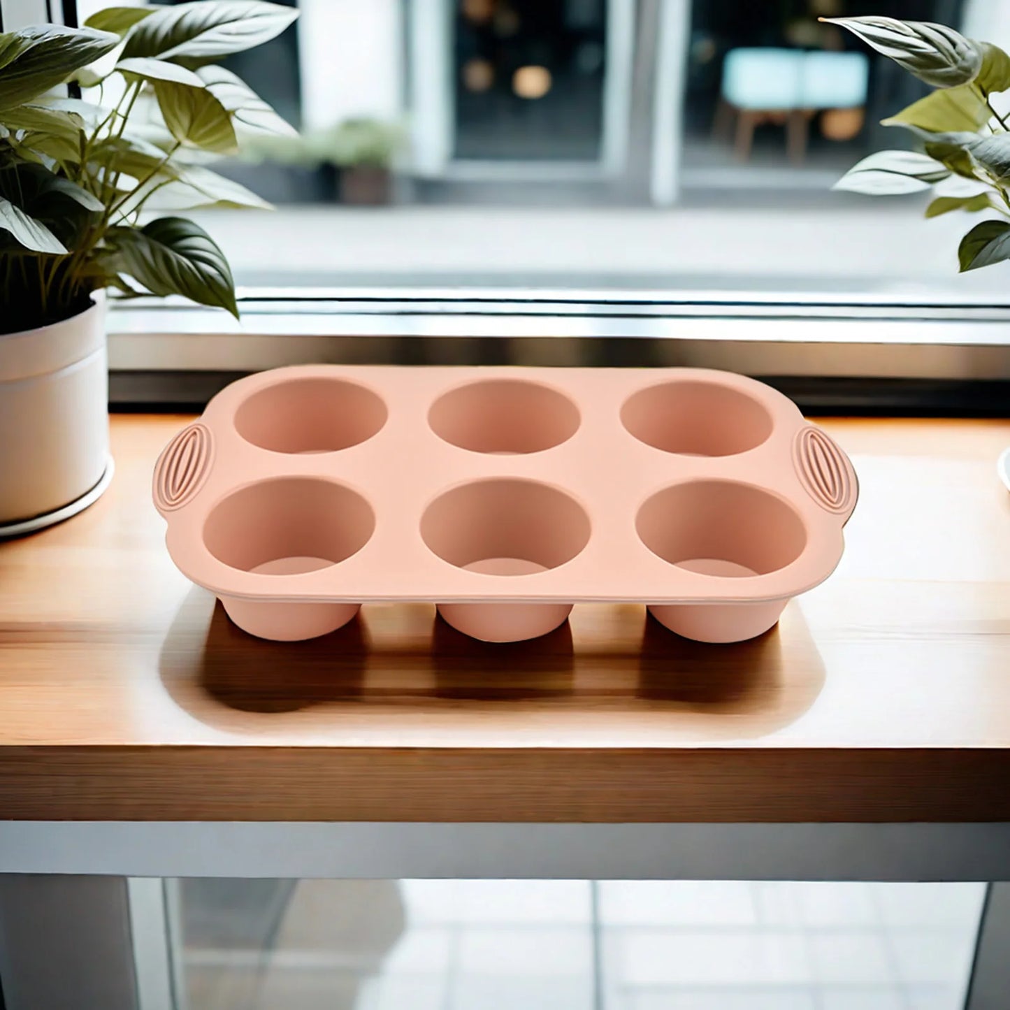 Silicone Cake Mold Pan 6 Cup Baking Tray Non-Stick Muffin Mould Cupcake Baking for Cakes Biscuit DIY Cake Kitchen Accessories