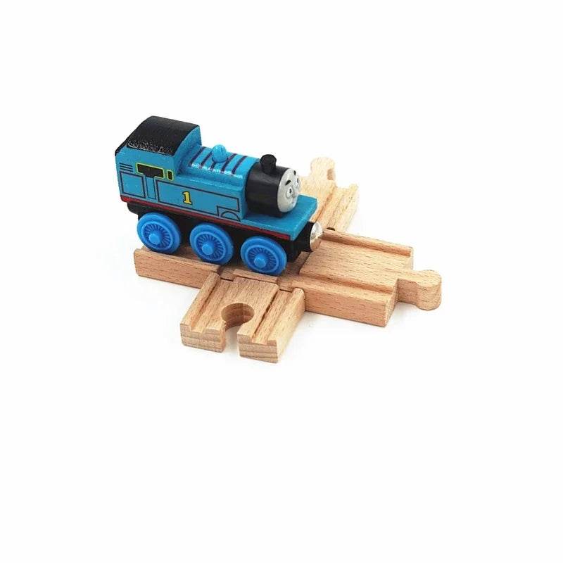 DIY Children Wooden Train Rail Track Accessories Toy Cross Track Railway Toys Compatible All Track for Kids Boys & Girls Gifts - AIAZ