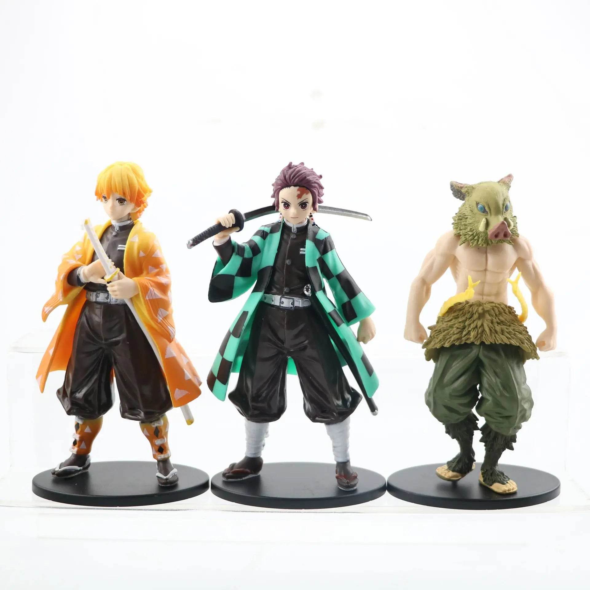 Anime Demon Slayer Figure Kamado Tanjirou Nezuko Action Figures Model Toys Zenitsu Figurine Inosuke Kimetsu No Yaiba Figura - AIAZ