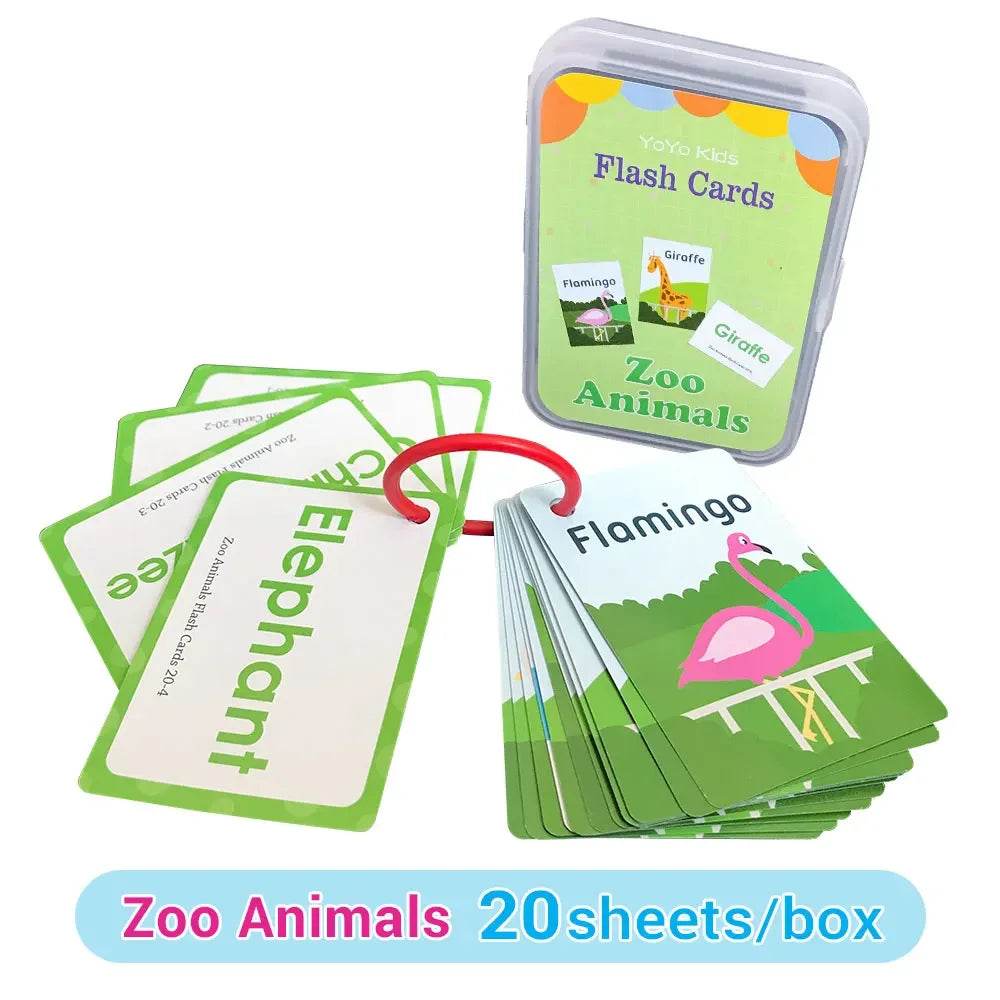 Kids English Words Learning Flashcards Reading Enlightenment Cards Home School Educational Toys Montessori Teacher Teaching Aids - AIAZ