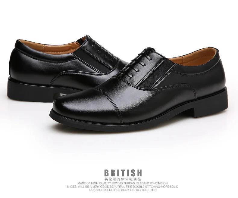 Men Dress Shoes Luxury Brand Business Leather Shoes for Mens Comfortable Pointed Social Shoe Male Sports Casual Footwear - AIAZ