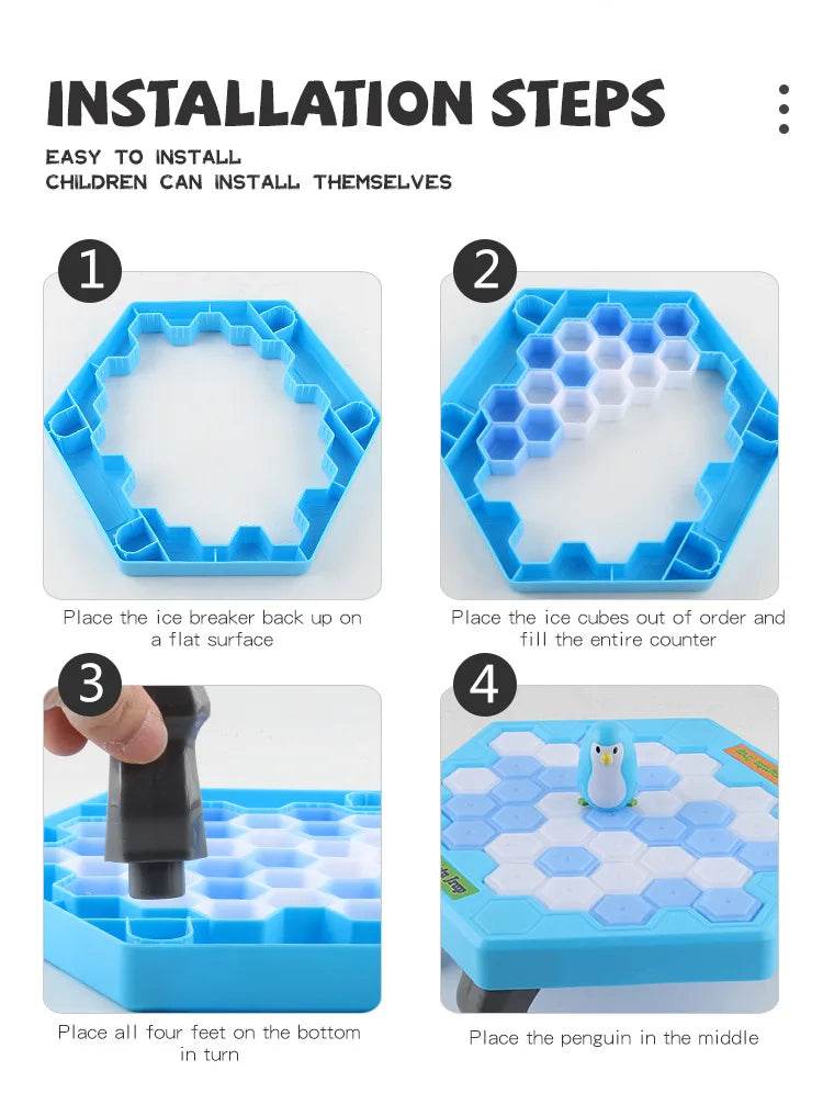 Penguin Breaking Ice Table Game Parent-child Interactive Puzzle Toys party game for kids juegos family games Birthday gift toys - AIAZ
