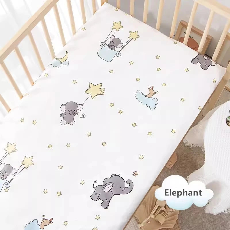 Without Filling 3Pcs Baby Nursery Crib Bedding Set Duvet Pillow Covers Cotton Sheet Include Duvet Cover Pillowcase Sheet