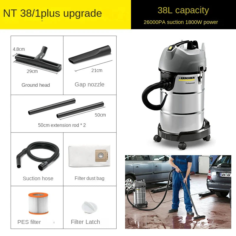Germany karcher karcher household and commercial vacuum cleaner, bucket type wet and dry metal dust bucket NT20/1