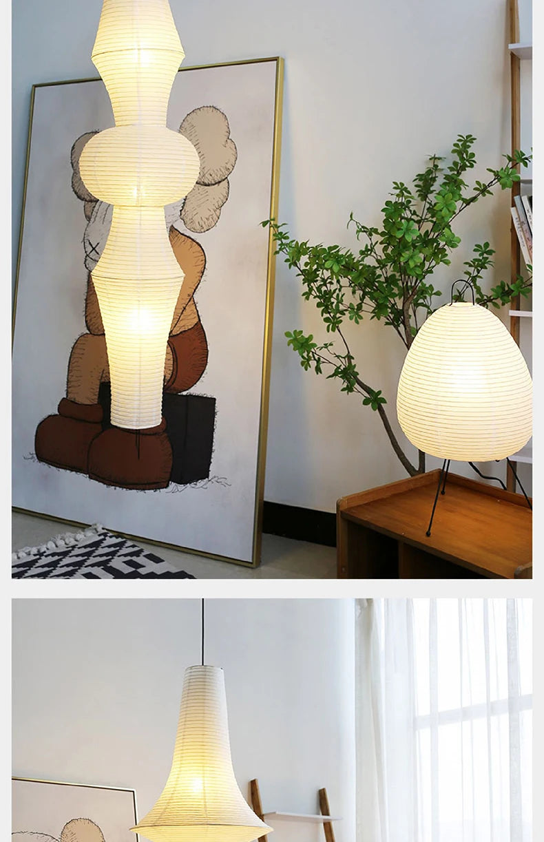 Janpanese Akari Rice Paper Lamp modern Noguchi Yong Pendant Lamp Living Room Bedroom Corner Designer Light