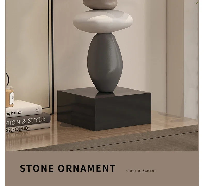 Modern Art Feng Shui Stone Resin Sculpture Wine Cabinet Decor Living Room Desktop Home Decoration Stone Statue Model Figurines