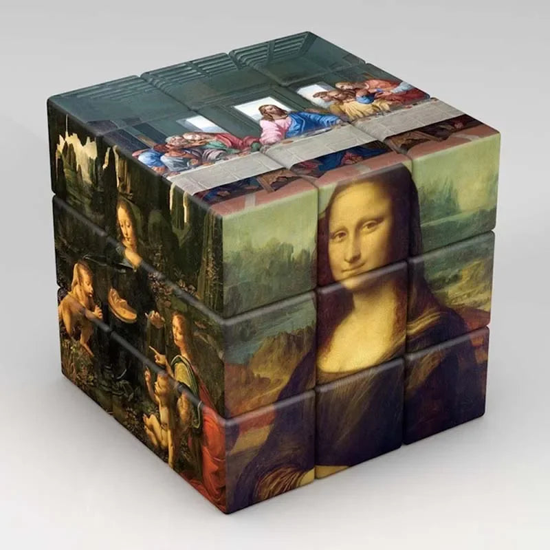 3x3x3 Magic Printing Magic Cube Van Gogh Multi-Element Customized Pattern Magic Cube Children's Gifts Educational Toys