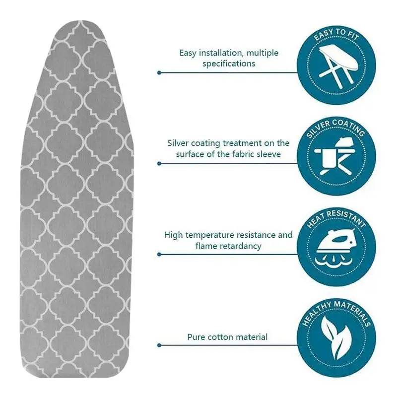 Standard Ironing Board Cover Thick Scorch Resistant Iron Board Pad Durable Iron Pad With Elastic Edge Heat-Reflective Iron Pad - AIAZ