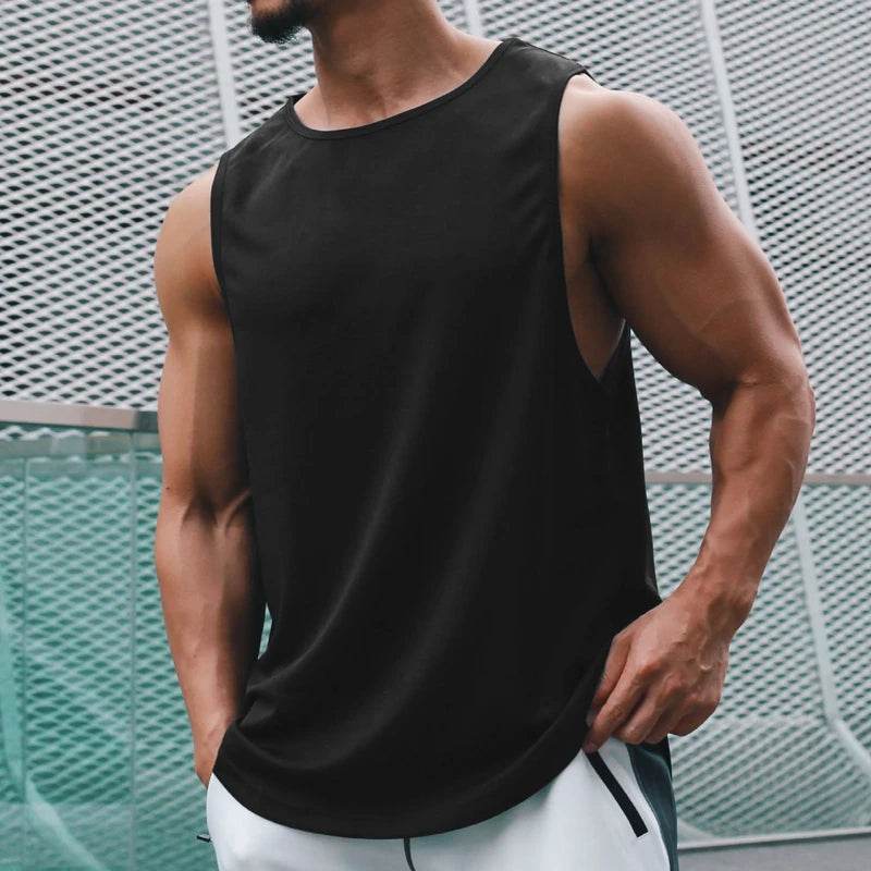 Men's Clothing Bodybuilding Gym T-shirts for Men Basketball Man Sleeveless Shirt T-shirt Vest Summer Clothes Tops Tees - AIAZ