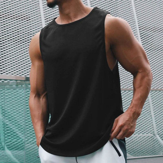 Men's Clothing Bodybuilding Gym T-shirts for Men Basketball Man Sleeveless Shirt T-shirt Vest Summer Clothes Tops Tees - AIAZ