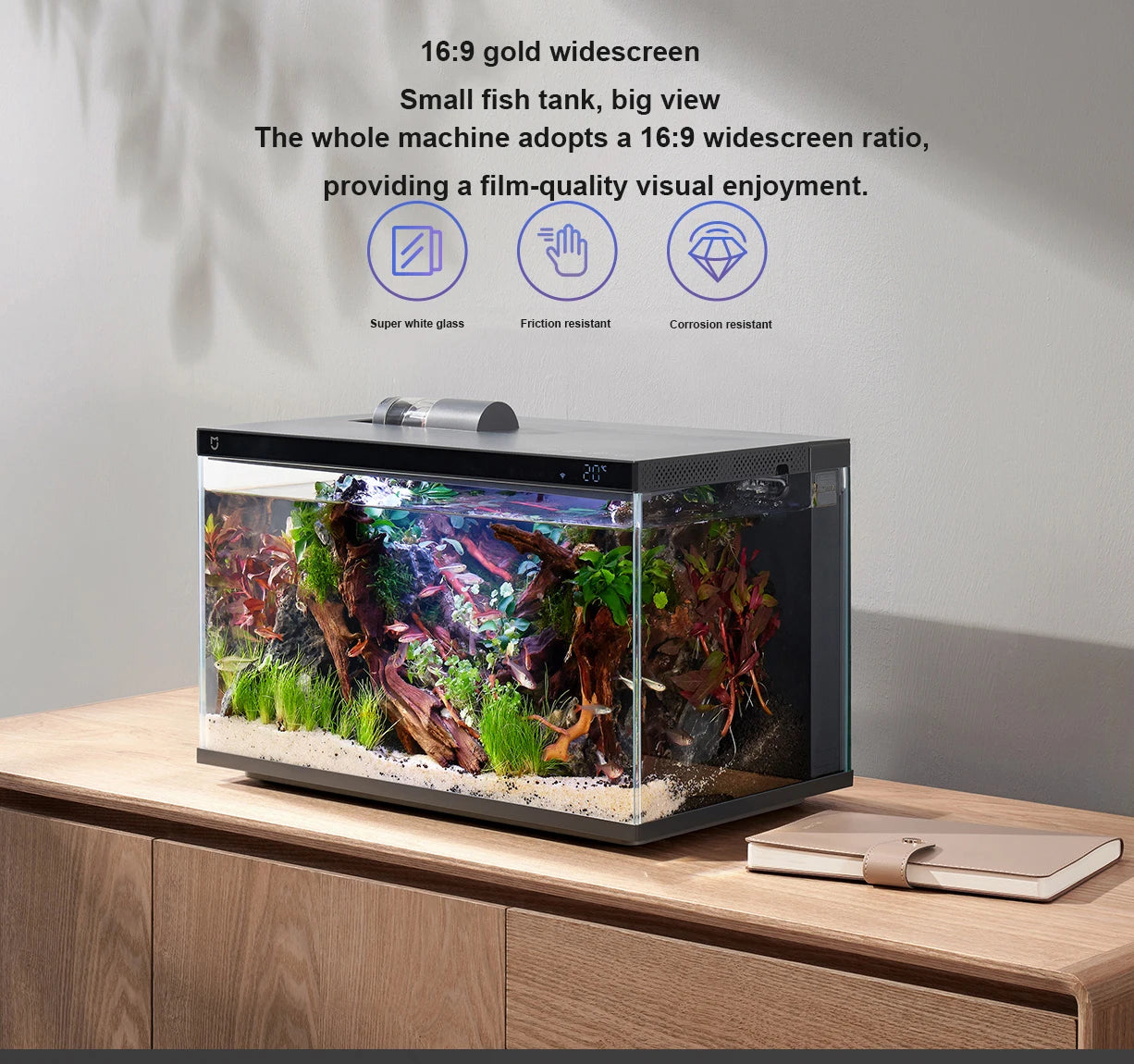 Xiaomi Mijia Smart Fish Tank MYG100 Work With Mijia APP Mobile Controlled Remote Feeding Smart Lighting System Light Aquarium20L