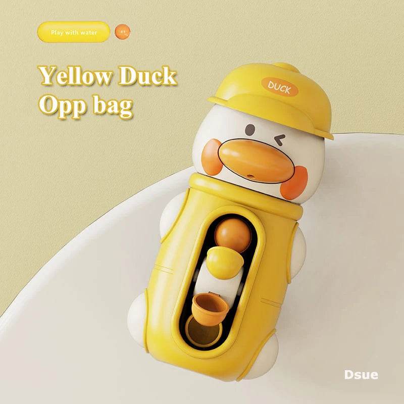 New Cute Duck/Elephant Baby Shower Bath Toys Children Water Play Spinner with Suction Cup Waterwheel Games for Kid Bathroom - AIAZ