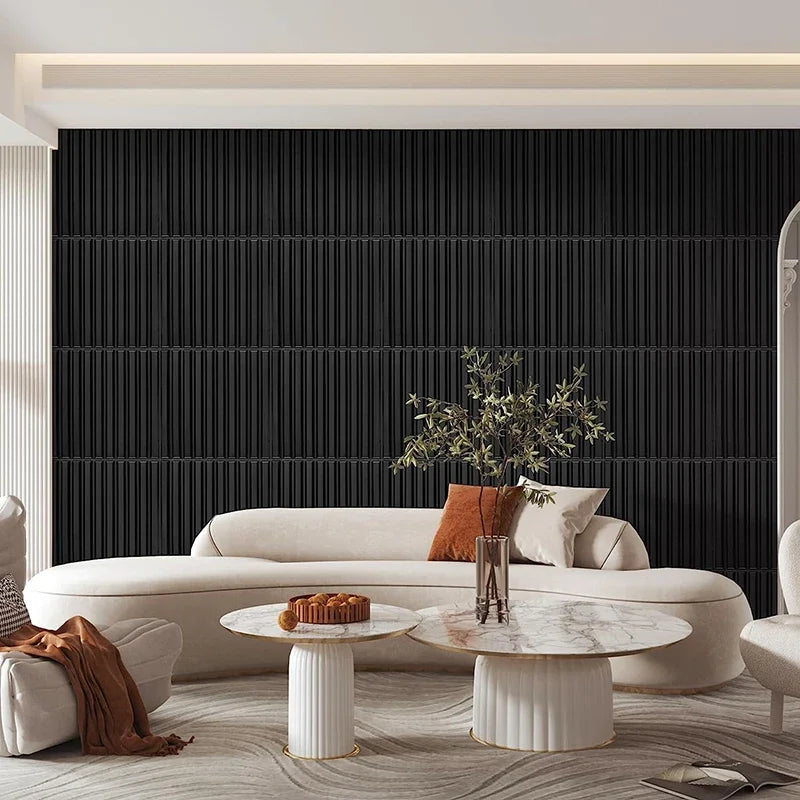 4pcs 50x50cm  Premium 3D Wave Wall panel Stripe Wallpaper PVC Wall Decor Living Room Bedroom Office Decor TV Background 9 sold
