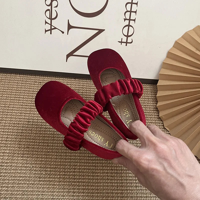 New 2025 Fashion Baby Girls Princess Band Shoes Shallow Velvet Infant Toddler Children Slip on Dance Shoes Soft Sole Flat Shoes