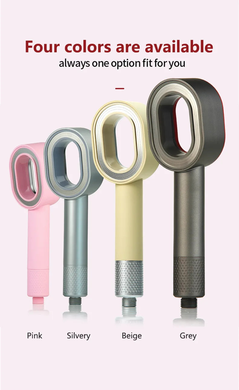 High end fragrance shower showerhead with carbon fiber filter element for filtering fragrance and skin care showerhead