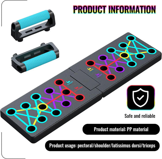 Push-up Board Set Portable Multifunctional Push-up Bar Foldable Fitness Equipment For Chest Abdomen Arms/Back Training