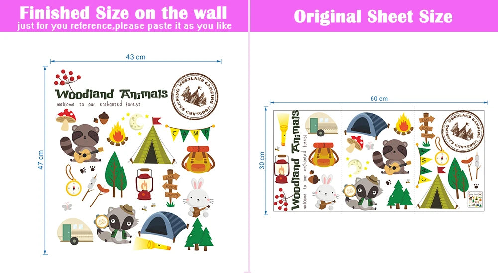 Funny Animals Bird Swinging Wall Stickers Kids Room Decoration Diy Cartoon Monkey Giraffe Lion Mural Art Pvc Posters Home Decals