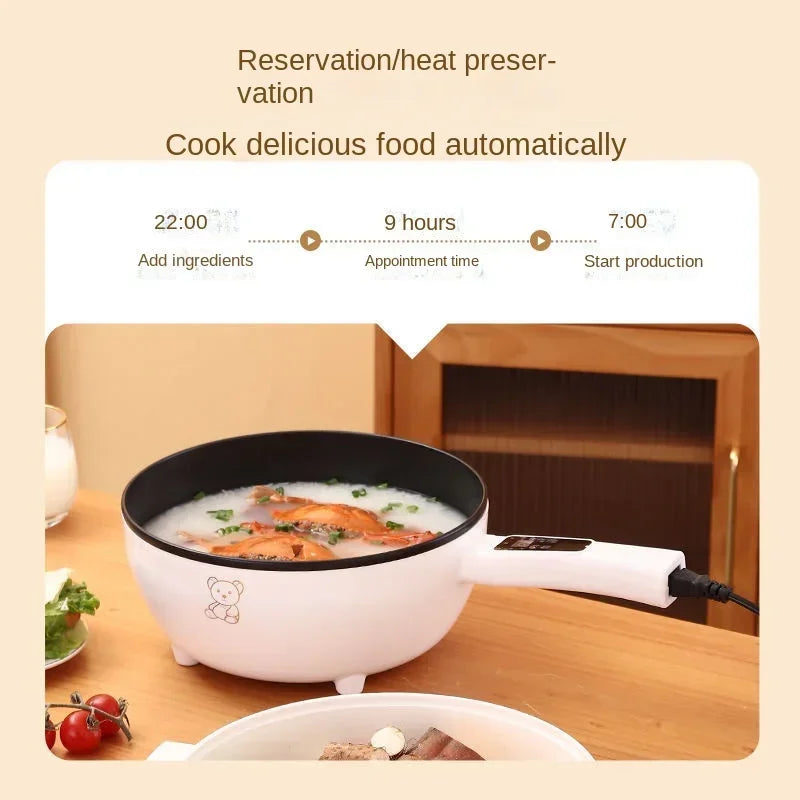 Electric fryer for household use, large capacity intelligent stir frying, multifunctional non stick pan, electric fryer