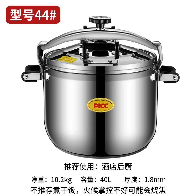 Extra Large Pressure Cooker Thick Commercial Stainless Steel Pressure Cooker Kitchen Electric Cookware Dining Bar Home Garden