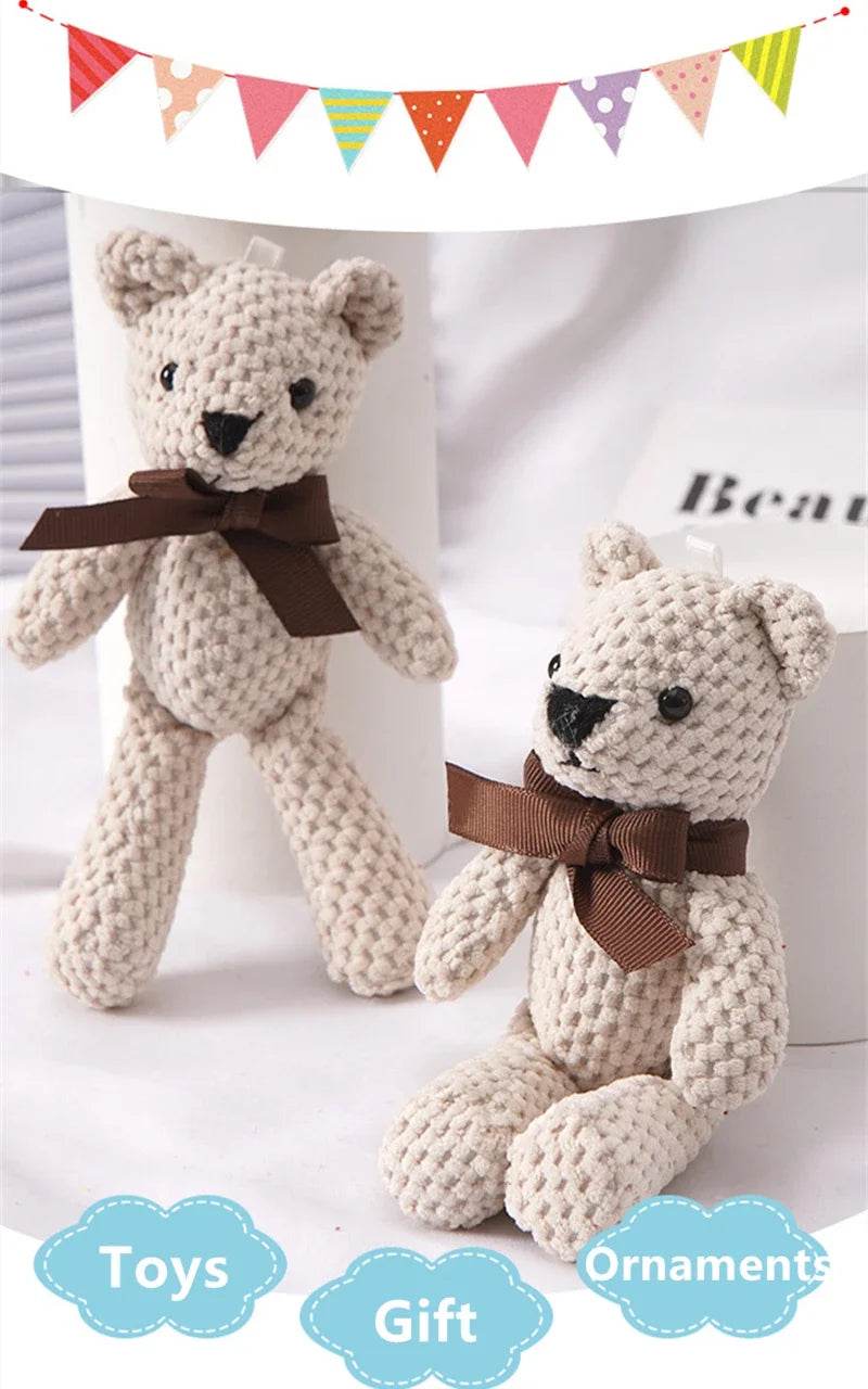 Kids Plush Animals Toys Cute Bear Stuffed Bags Key Pendant Dolls Gifts Birthday Wedding Party Decor Children Baby Bear Stuffed - AIAZ