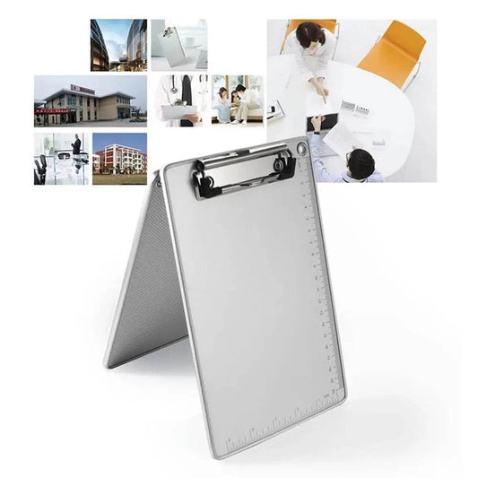School Supplies A5 Aluminum Alloy File Folder Paper Ticket Storage Writing Board Clip Writing Pads Clipboard A4 Document Holder - AIAZ