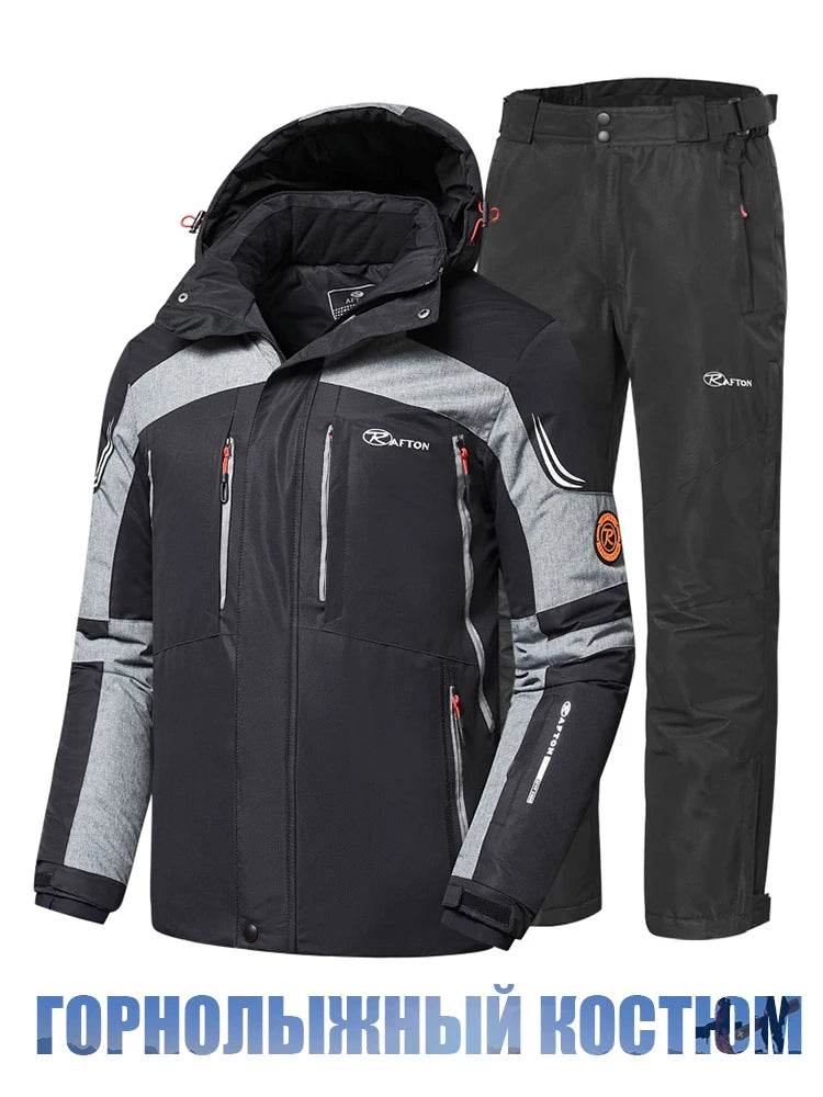 Men 2025 Winter New Outdoor Jet Ski Snow Warm Parkas Jacket Coat Men's Outwear Premium Casual Hat Waterproof Thick Fleece Parkas - AIAZ