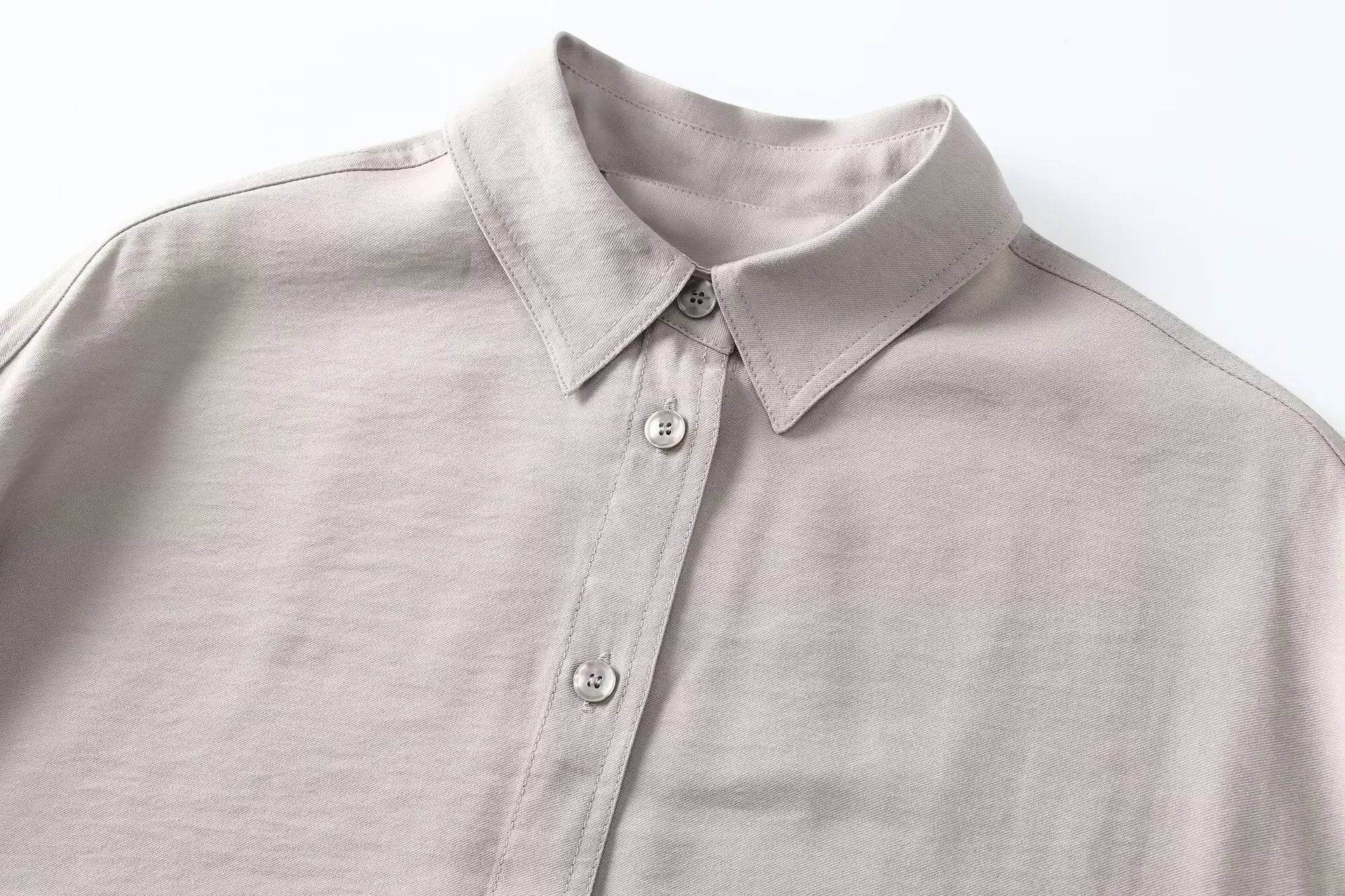 Pajama Style Pants Sets Women 2 Pieces Fashion Oversized Shirts Tops Trousers Women's Suit Two Piece Set Women Outfit - AIAZ