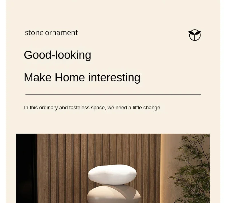Modern Art Feng Shui Stone Resin Sculpture Wine Cabinet Decor Living Room Desktop Home Decoration Stone Statue Model Figurines