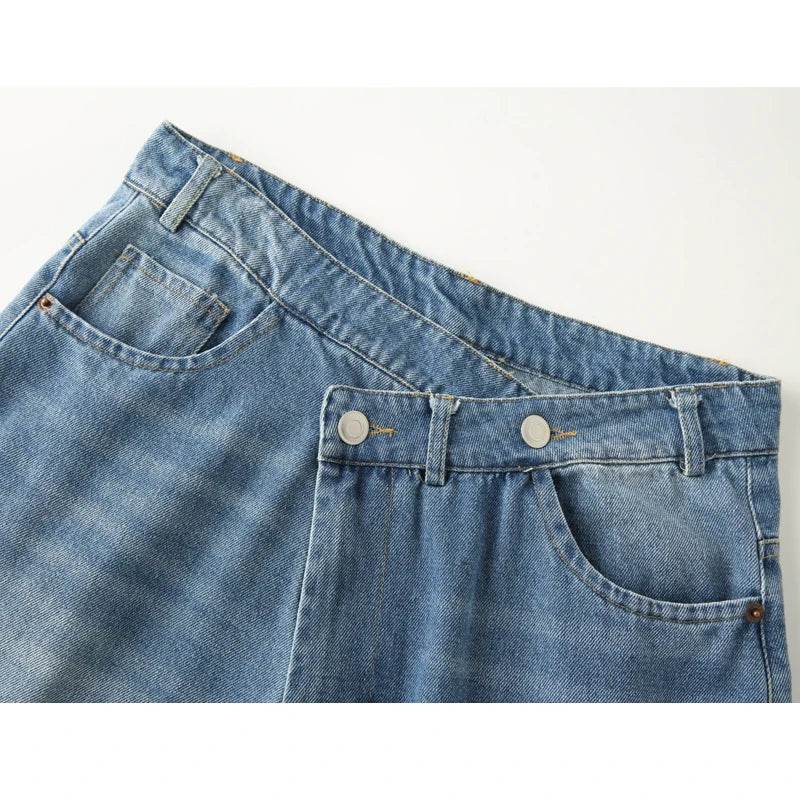MUJER 2025 Women's Jeans Blue Baggy Jeans for Women High Waist Mom Jeans Woman Wide Leg Denim Pants Woman Jeans Summer Trousers - AIAZ