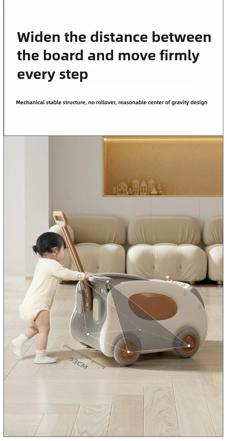 Multifunctional Anti-rollover and Anti-O-leg Baby Children's Toy Hand-pushing Balance Walker