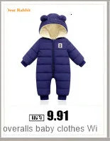 -30 degree Winter Ski Suit Plus Velvet Baby Jumpsuit Boy Overalls Warm Kids toddler girl Clothes Children Clothing coat overcoat