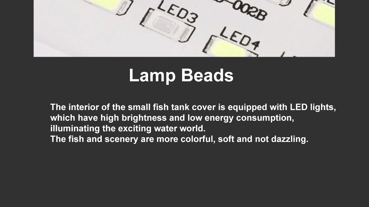 Fish tank living room small landscape ecological tank household USB powered mini tank fish tank