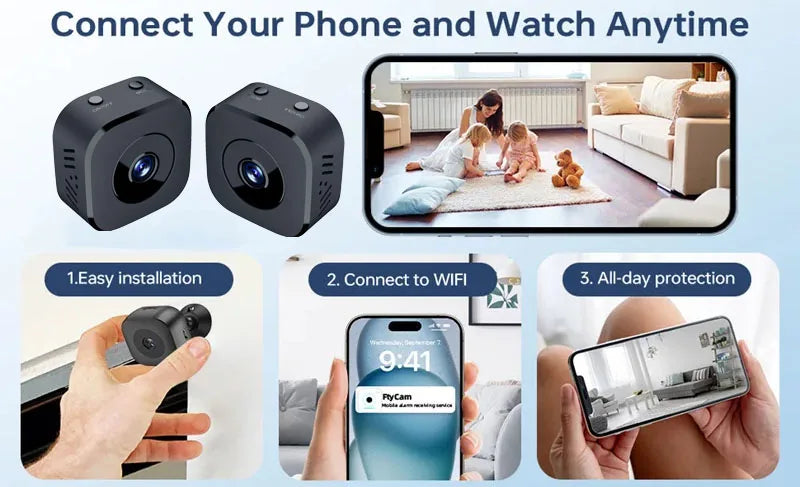 1080P Mini HD Camera WiFi Wireless Monitoring Security Protection Remote Monitor Camcorders Video Surveillance Smart Home