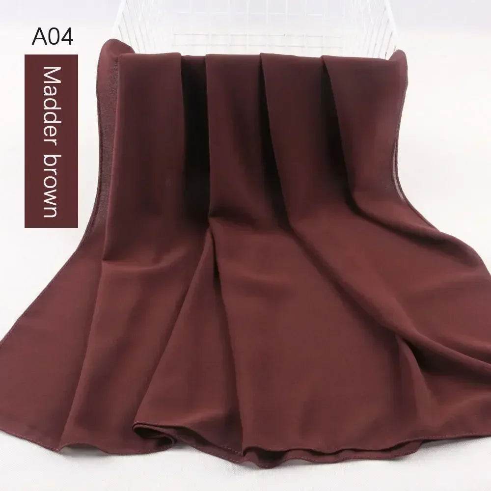 Muslim Women Chiffon Hijab Scarf Chiffon Soft Hijabs Shawl Long Scarves Wrap Headscarves For Muslim Fashion - AIAZ