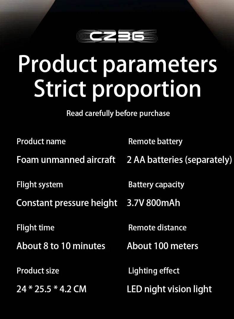 RC Aircraft EPP Foam Stunt Glider Electric Fighter Remote Control Airplane Fall Resistant Plane Toys for Boys Kids CZ01 CZ63 - AIAZ