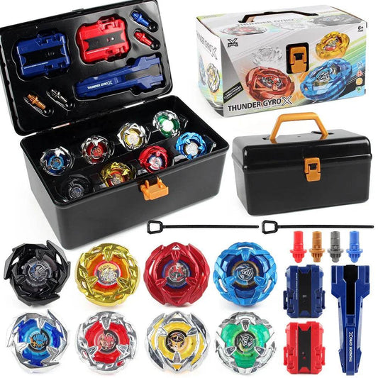 8 PCS BX Bey X with Grip and Launchers Tool box Set Toys - AIAZ