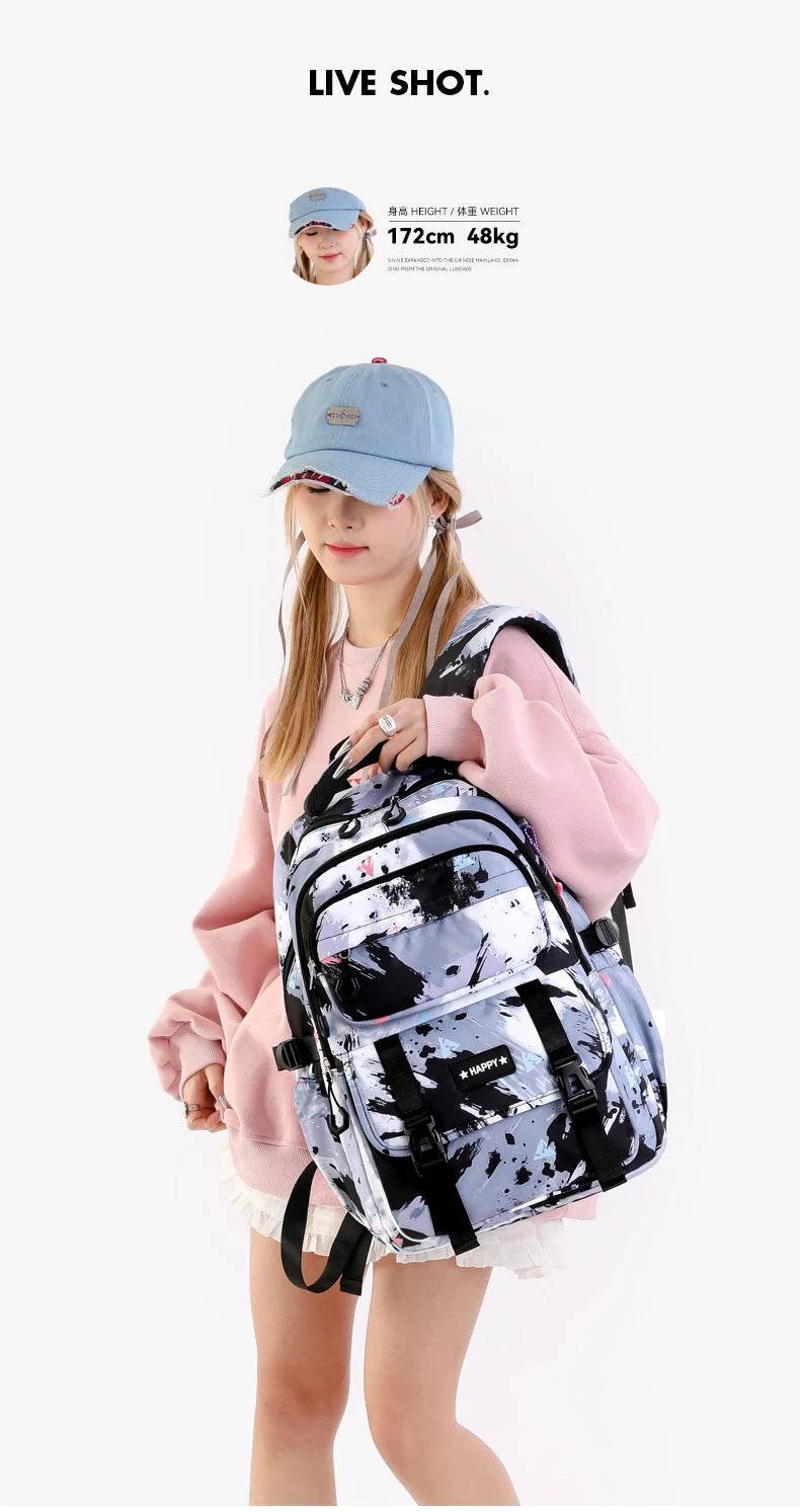 Middle School Student Backpack Children Set School Bags for Girls Kids Schoolbags Waterproof Book Bag With Lunch Bag Pencil case - AIAZ
