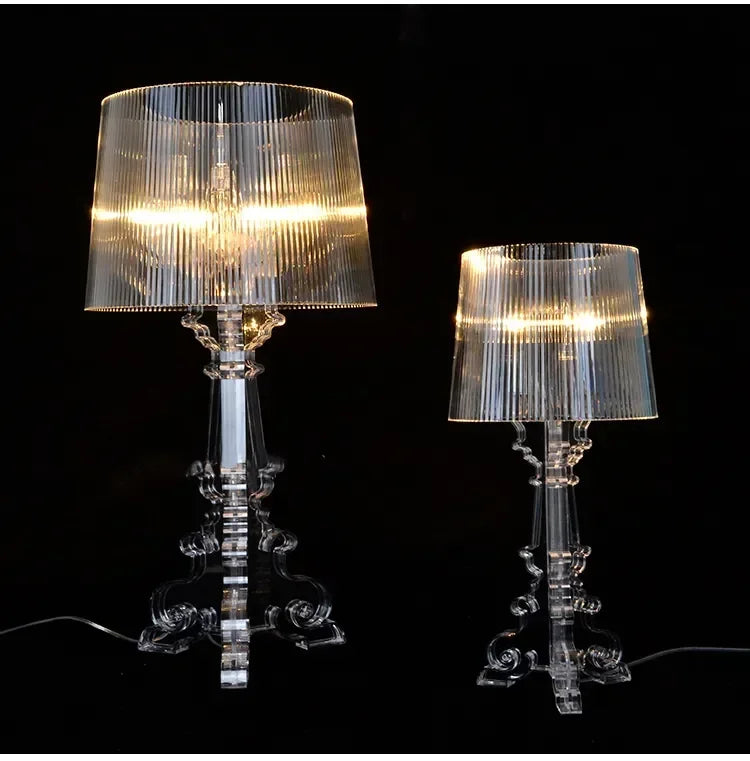 Baroque Ghost Shadow Desk Lamp Decorative Lighting for Living Study Room Bedroom Acrylic Transparent Table Lamps Room Decor