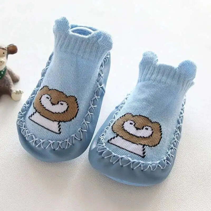 1 Pair Fashion Cute Baby Socks With Rubber Soles Infant Spring Autumn Winter Children Floor Socks Shoes Anti Slip Soft Sole Sock