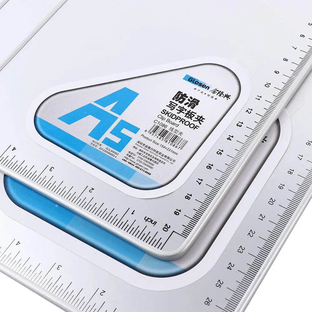 School Supplies A5 Aluminum Alloy File Folder Paper Ticket Storage Writing Board Clip Writing Pads Clipboard A4 Document Holder - AIAZ