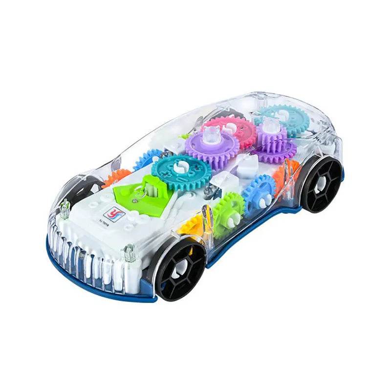 Baby toys Toddler Police Car Electric Vehicle Toy Auto Driving Transparent Gears Music Lights Cars Toys for Kids Boys - AIAZ