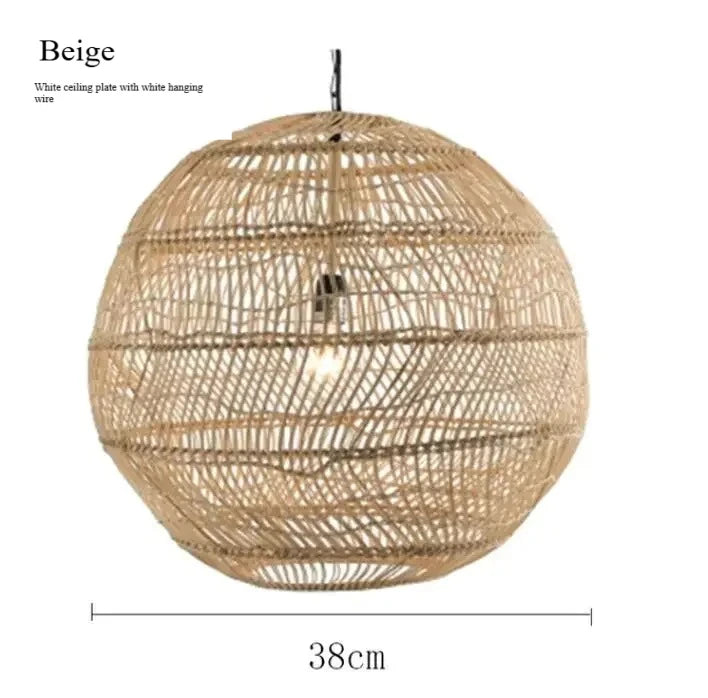 Japanese Style Wooden Woven Handmade Pendant Lights Restaurant Bedroom Study Room Chandelier Pastoral Rattan Tatami Chandeliers