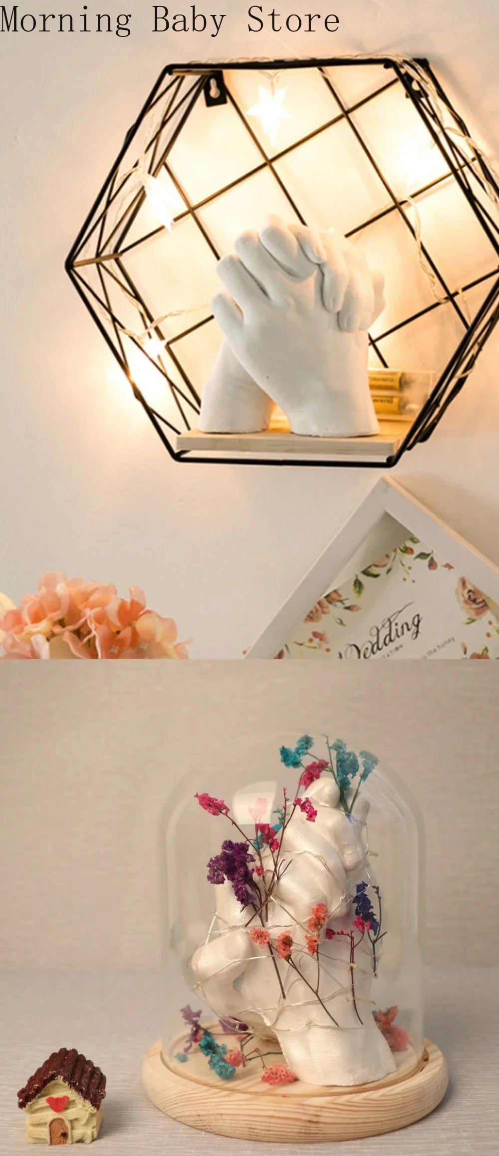 DIY Couples Hand Model Casting Clone Powder Kit Handmade Mold Crafts Valentine's Day Gift Wedding Anniversary Accessories