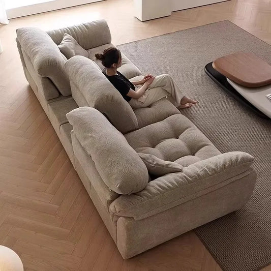 Designer Style Minimalistic Sofa Waterproof Elegant Wooden Chaise Lounge Sofas Living Room Couch Muebles Entrance Hall Furniture