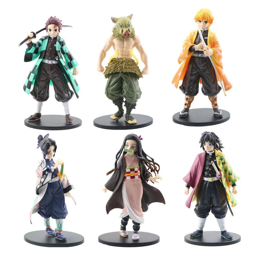 Anime Demon Slayer Figure Kamado Tanjirou Nezuko Action Figures Model Toys Zenitsu Figurine Inosuke Kimetsu No Yaiba Figura - AIAZ