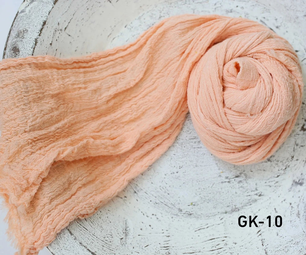 Newborn Cheesecloth Wrap Baby Photography Props Posing Fabric Cotton Stretch Blanket Hand Dyed Newborn Layer Wrap