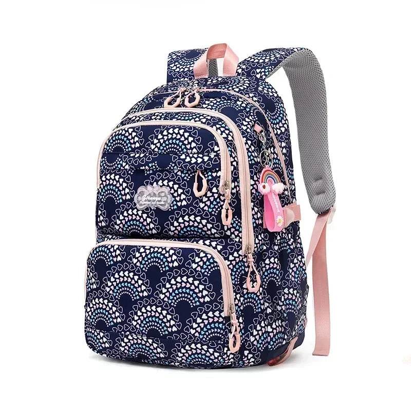 School Bags Girls Casual Travel Backpack Children Middle School Students Backpacks Business Oxford Waterproof Rucksack No Wheel - AIAZ