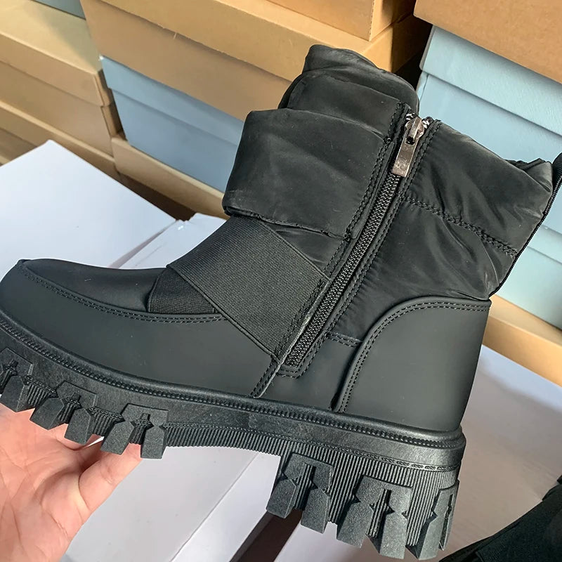 2024 Winter Snow Boots Women Plus Velvet Thickened Cold-resistant Warm Cotton Shoes Waterproof Non-slip Thick Sole