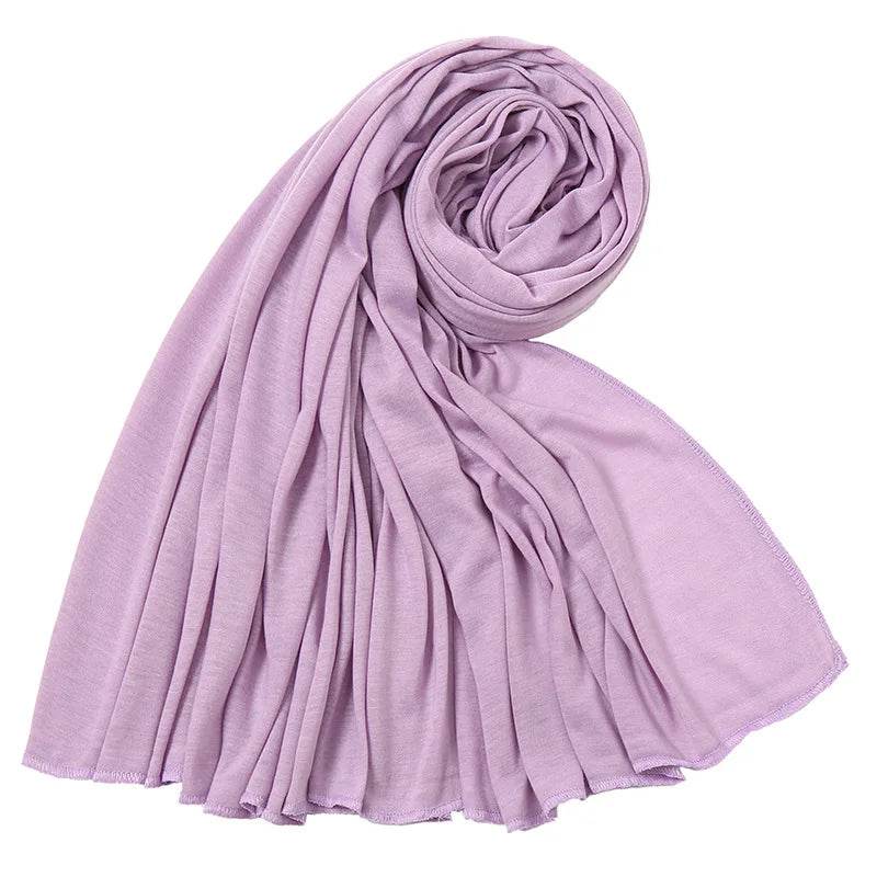 Hot Muslim Fashion Woman Soft Hijabs Scarf Shawl Plain Cotton Jersey Scarves Turban Women Long Shawls Head Wrap Headband Abaya - AIAZ